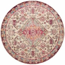 LOLOI NATALYA RUG: PLUM, AQUA MULTI