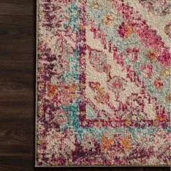 LOLOI NATALYA RUG: PLUM, AQUA MULTI