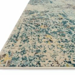 LOLOI NAJMA RUG: AQUA, IVORY