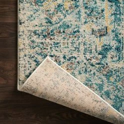 LOLOI NAJMA RUG: AQUA, IVORY