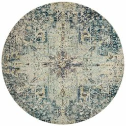 LOLOI NAJMA RUG: AQUA, IVORY