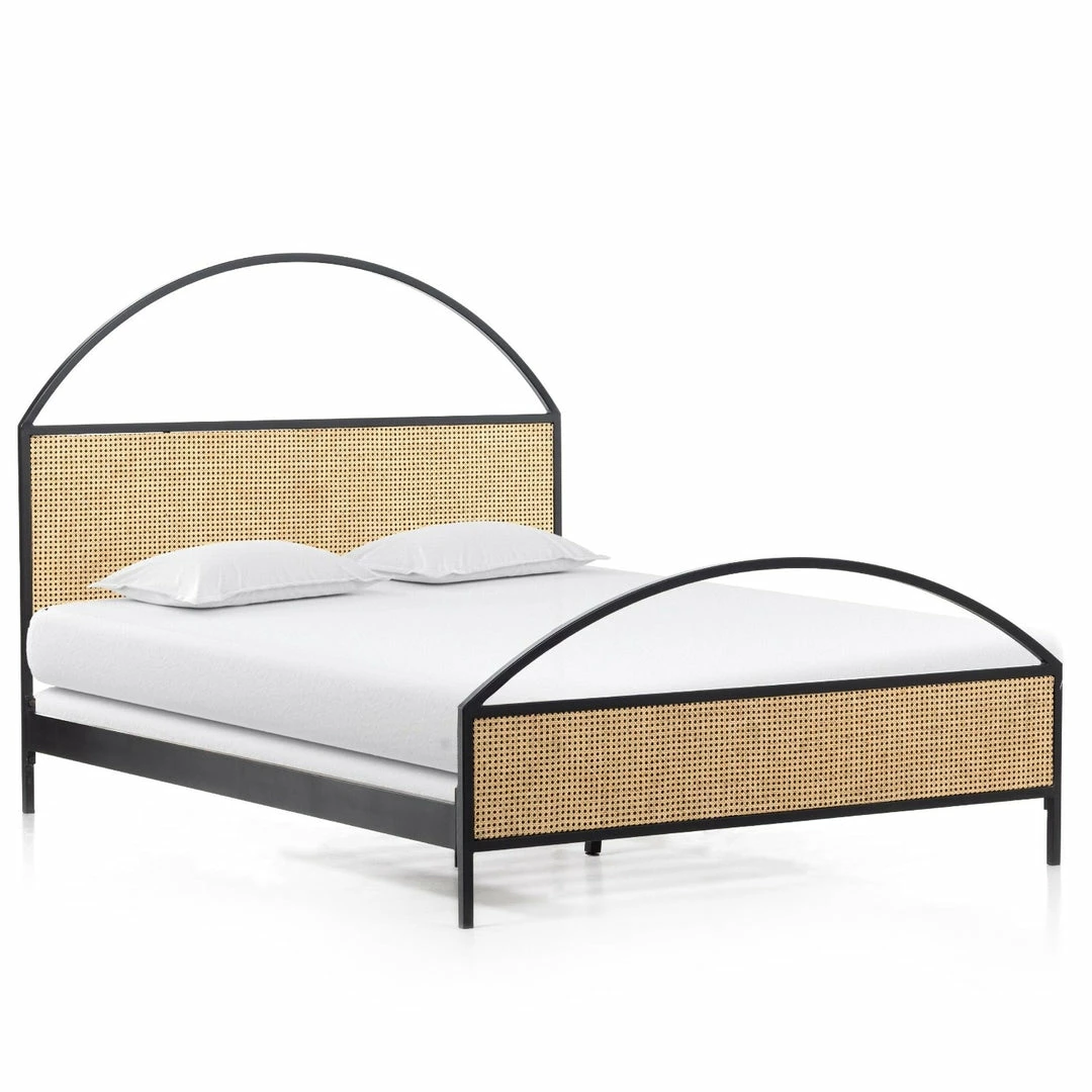 Discount ๐งจ FOUR HANDS NATALIA ARCHED CANE PANEL BED Furniture โญ 2 FOUR HANDS NATALIA ARCHED CANE PANEL BED Furniture