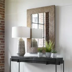 UTTERMOST Mirrors NATURAL PINE CHEVRON WALL MIRROR