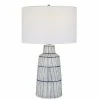 UTTERMOST NAUTIQUE WHITE + NAVY STRIPED LAMP