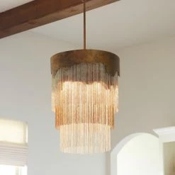 CYAN Lighting NEW WORLD CHAIN FRINGE PENDANT