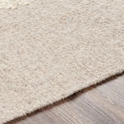 SURYA NITIN HAND-WOVEN WOOL FLAT RUG: STONE