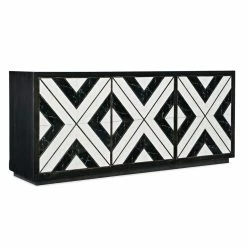 HOOKER NOIR ET BLANC MEDIA CONSOLE