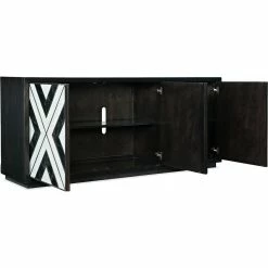 HOOKER NOIR ET BLANC MEDIA CONSOLE