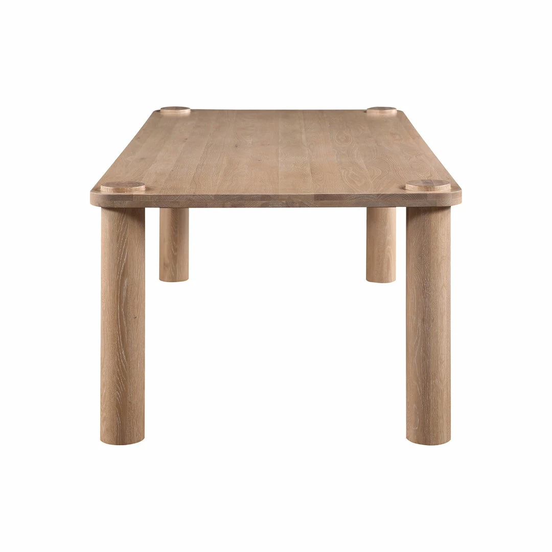 Cheapest ⌛ MOES NORDIC WHITE OAK POST DINING TABLE ⌛ 6 MOES NORDIC WHITE OAK POST DINING TABLE