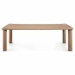 MOES NORDIC WHITE OAK POST DINING TABLE