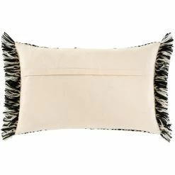 SURYA NORTHBOUND 01 BLACK+NATURAL LUMBAR PILLOW Pillows + Decor
