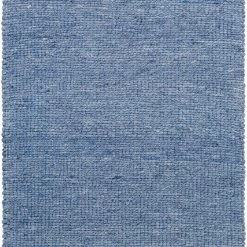 SURYA NUBBY WOVEN WOOL RUG: DENIM