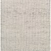 SURYA NUBBY WOVEN WOOL RUG: IVORY, BLACK