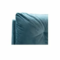 DOVETAIL OCEAN SLUB VELVET PILLOW BACK PLATFORM BED Bedroom