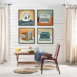 L ART "OLD MEMORIES" CANVAS ART | SET OF 4 Wall Art