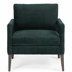 FOUR HANDS Furniture OLSON EMERALD WORN VELVET ARM CHAIR
