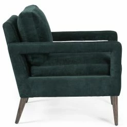 FOUR HANDS Furniture OLSON EMERALD WORN VELVET ARM CHAIR