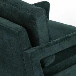 FOUR HANDS Furniture OLSON EMERALD WORN VELVET ARM CHAIR