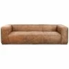 MOES Furniture OPEN ROAD VINTAGE BROWN LEATHER SOFA