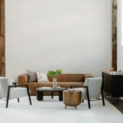 MOES Furniture OPEN ROAD VINTAGE BROWN LEATHER SOFA