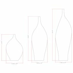 SURYA ORANGE NEMO CERAMIC VASES | SET OF 3 Accessories