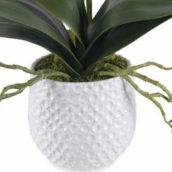 UTTERMOST ORCHID BOTANICAL IN WHITE CERAMIC POT