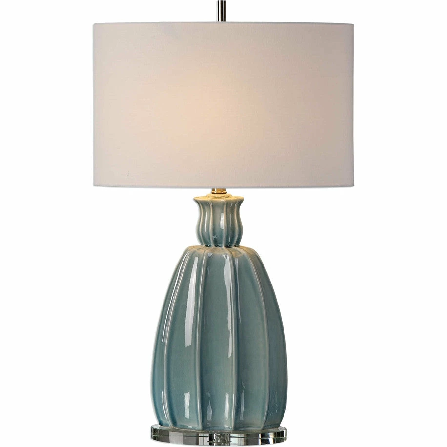 Discount ๐ UTTERMOST Lighting ORITA SKY BLUE CERAMIC OVAL LAMP ๐งจ 1 UTTERMOST Lighting ORITA SKY BLUE CERAMIC OVAL LAMP