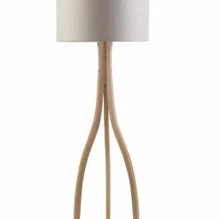 SURYA Lighting OSLO FLOOR LAMP: LIGHT GRAY