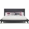 TOV OWEN MID-CENTURY PLATFORM BED: GRAY