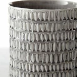 CYAN Pillows + Decor OYSTER SILVER CERAMIC VASES