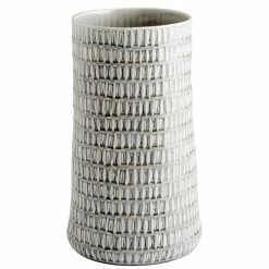 CYAN Pillows + Decor OYSTER SILVER CERAMIC VASES