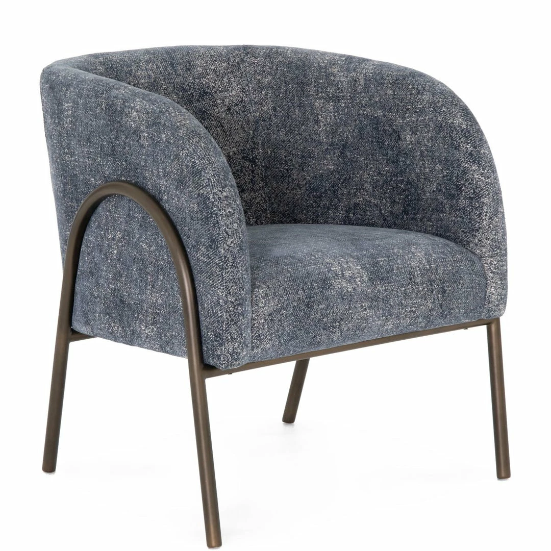 Buy 🥰 FOUR HANDS Living Room PACEY TEXTURED NAVY CHENILLE BARREL CHAIR 😍 2 FOUR HANDS Living Room PACEY TEXTURED NAVY CHENILLE BARREL CHAIR