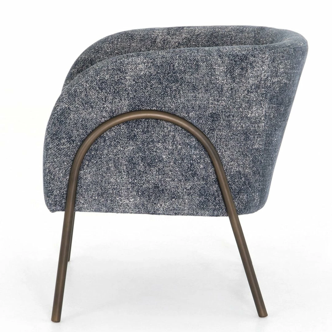 Buy 🥰 FOUR HANDS Living Room PACEY TEXTURED NAVY CHENILLE BARREL CHAIR 😍 3 FOUR HANDS Living Room PACEY TEXTURED NAVY CHENILLE BARREL CHAIR