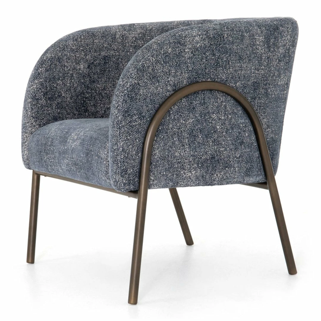 Buy 🥰 FOUR HANDS Living Room PACEY TEXTURED NAVY CHENILLE BARREL CHAIR 😍 4 FOUR HANDS Living Room PACEY TEXTURED NAVY CHENILLE BARREL CHAIR