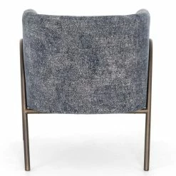 Buy 🥰 FOUR HANDS Living Room PACEY TEXTURED NAVY CHENILLE BARREL CHAIR 😍 12 FOUR HANDS Living Room PACEY TEXTURED NAVY CHENILLE BARREL CHAIR