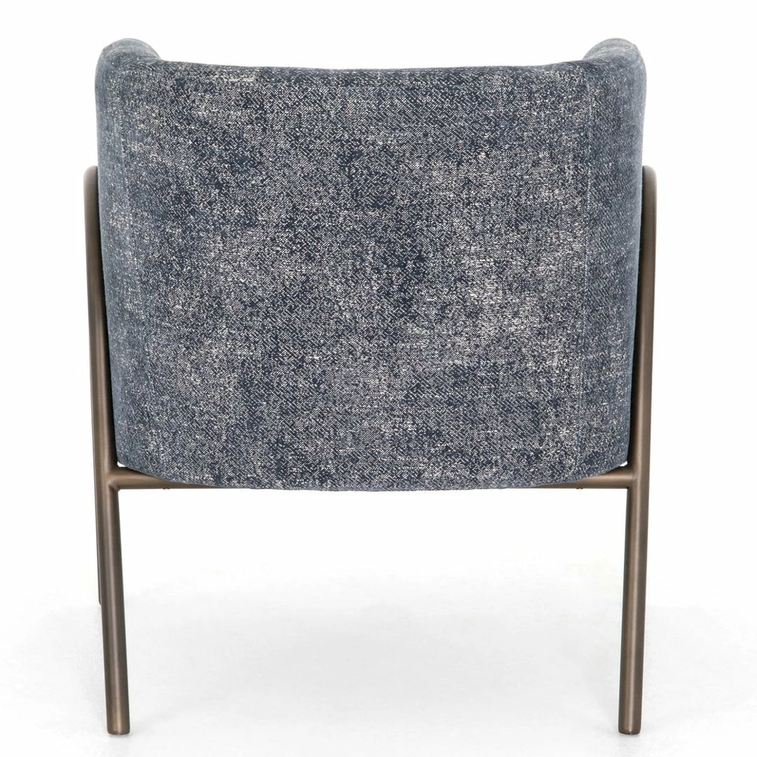 Buy 🥰 FOUR HANDS Living Room PACEY TEXTURED NAVY CHENILLE BARREL CHAIR 😍 5 FOUR HANDS Living Room PACEY TEXTURED NAVY CHENILLE BARREL CHAIR