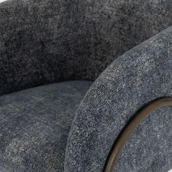 Buy 🥰 FOUR HANDS Living Room PACEY TEXTURED NAVY CHENILLE BARREL CHAIR 😍 13 FOUR HANDS Living Room PACEY TEXTURED NAVY CHENILLE BARREL CHAIR
