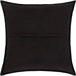 SURYA PADDOCK BLACK + SADDLE LEATHER STRIPE PILLOW Pillows + Decor