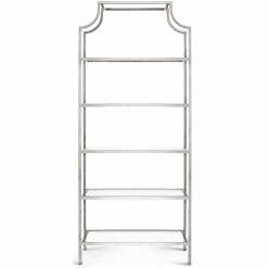 UTTERMOST Living Room PAGODA SILVER LEAF ETEGERE