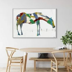 L ART "PAINTED HORSE ALONE" CANVAS ART