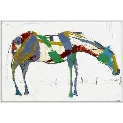 L ART "PAINTED HORSE ALONE" CANVAS ART