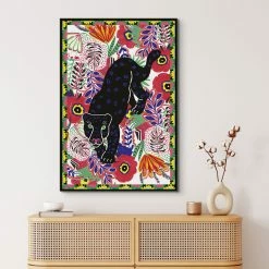 L ART "PANTHER'S WILD LIFE" CANVAS ART Wall Art