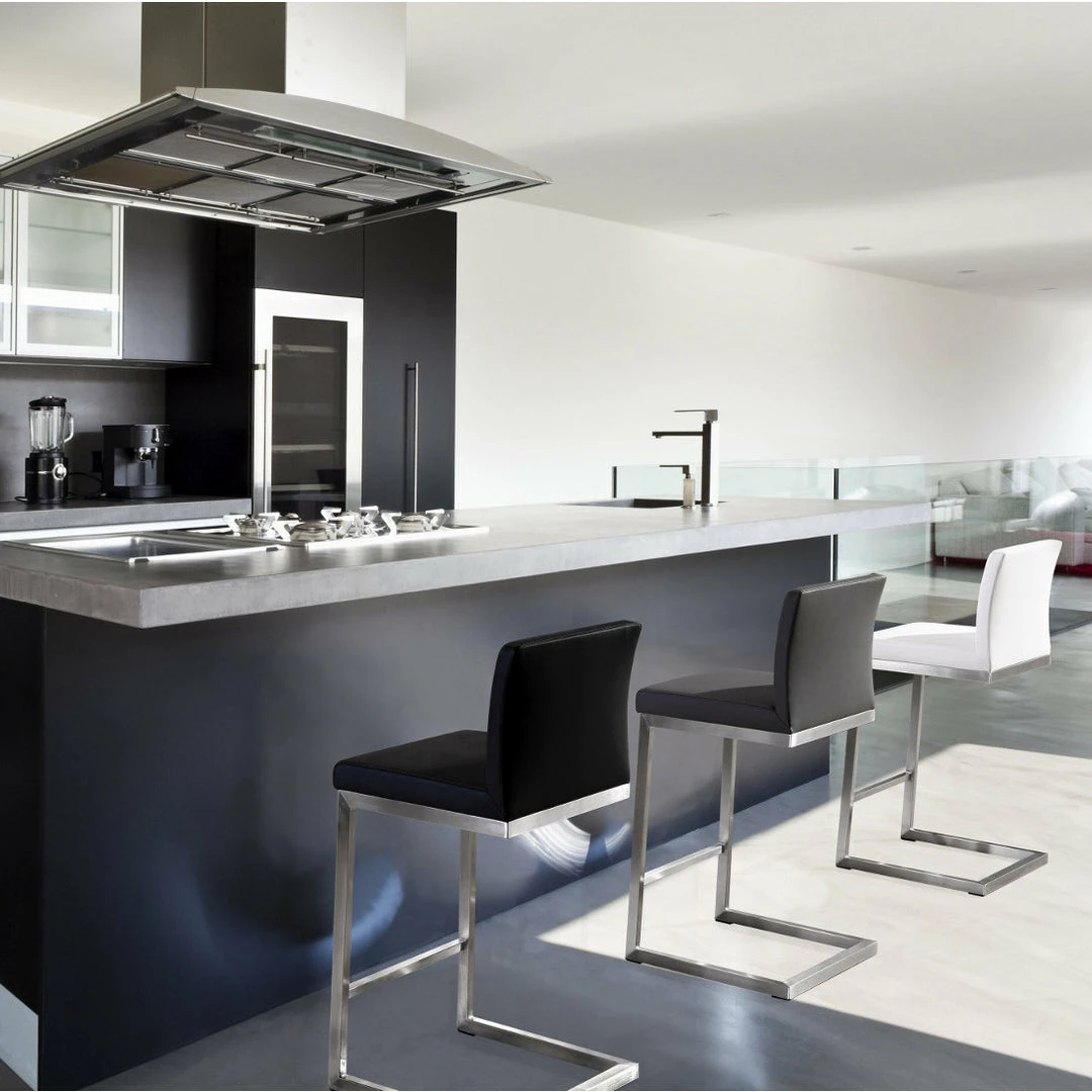 Best Sale 🔥 TOV Kitchen + Dining PARMA COUNTER STOOL: BLACK/STAINLESS | SET OF 2 😀 7 TOV Kitchen + Dining PARMA COUNTER STOOL: BLACK/STAINLESS | SET OF 2