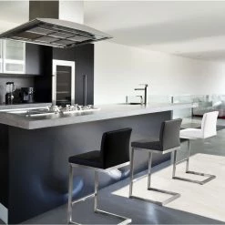 TOV PARMA COUNTER STOOL: CHARCOAL/STAINLESS | SET OF 2 Kitchen + Dining