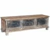 DOVETAIL Furniture PASHA HAND-CARVED TRUNK BENCH