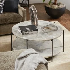 HOOKER PAVIA ROUND ONYX COCKTAIL TABLE Furniture