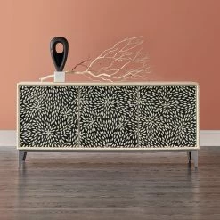 HOOKER PETAL MOSAIC BONE INLAY CONSOLE Furniture