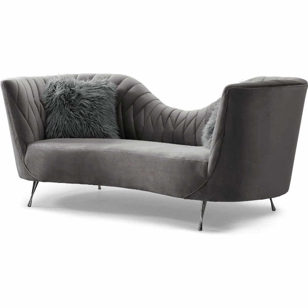 Cheap โจ TOV PETRA GREY VELVET SOFA Living Room ๐ 2 TOV PETRA GREY VELVET SOFA Living Room