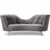 TOV PETRA GREY VELVET SOFA Living Room