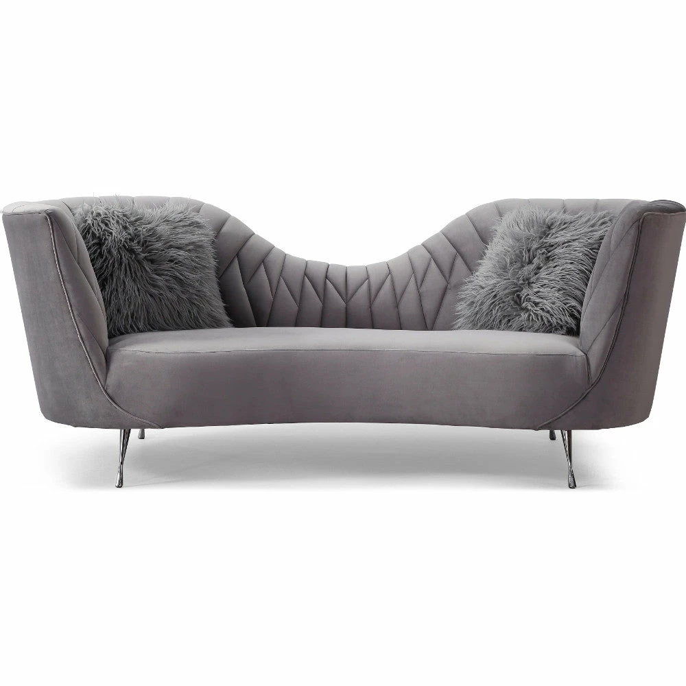 Cheap โจ TOV PETRA GREY VELVET SOFA Living Room ๐ 1 TOV PETRA GREY VELVET SOFA Living Room